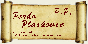 Perko Plasković vizit kartica
